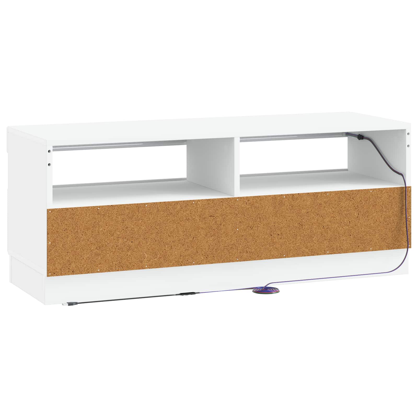 LED TV-kaappi valkoinen Tekninen puu - Image 6