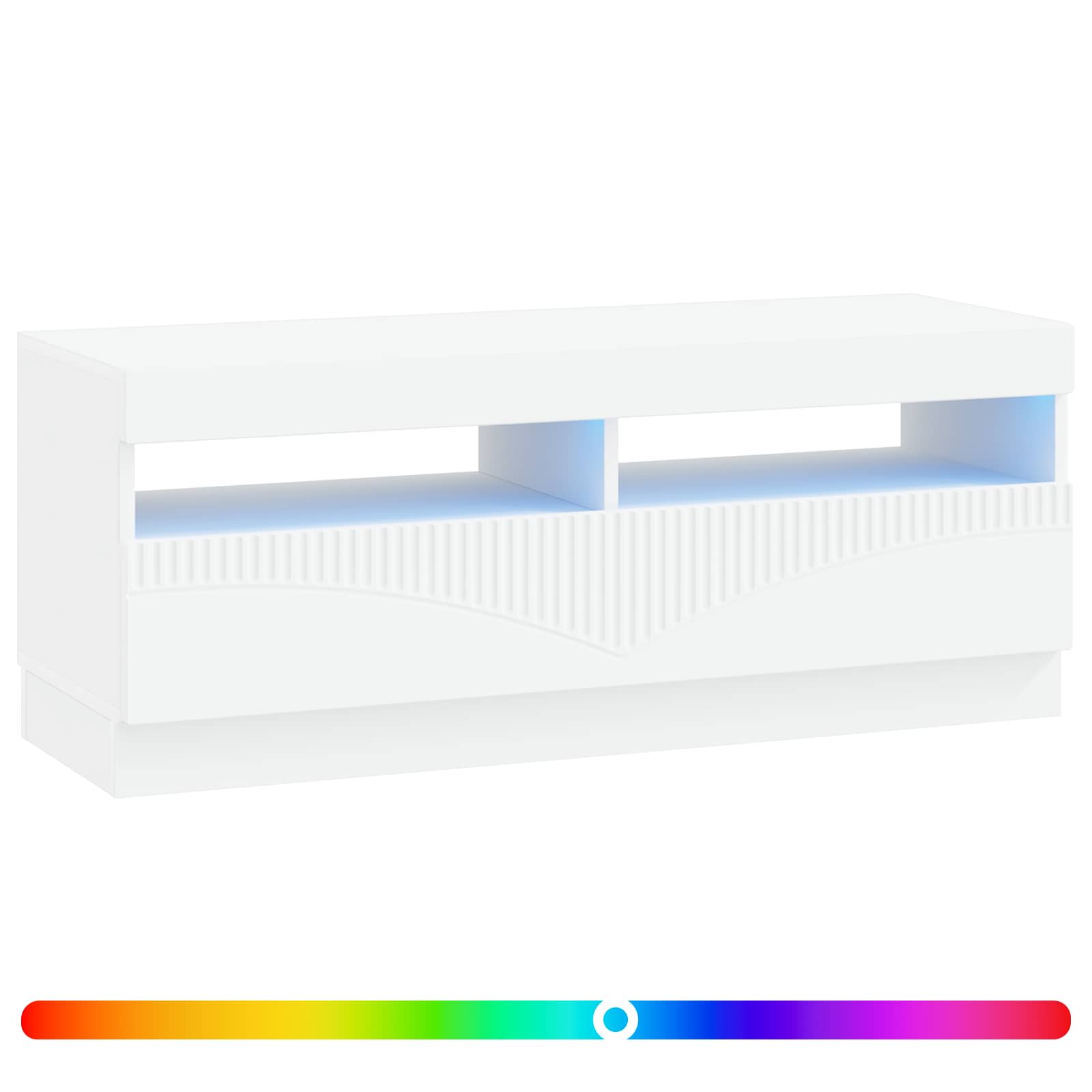 LED TV-kaappi valkoinen Tekninen puu - Image 2