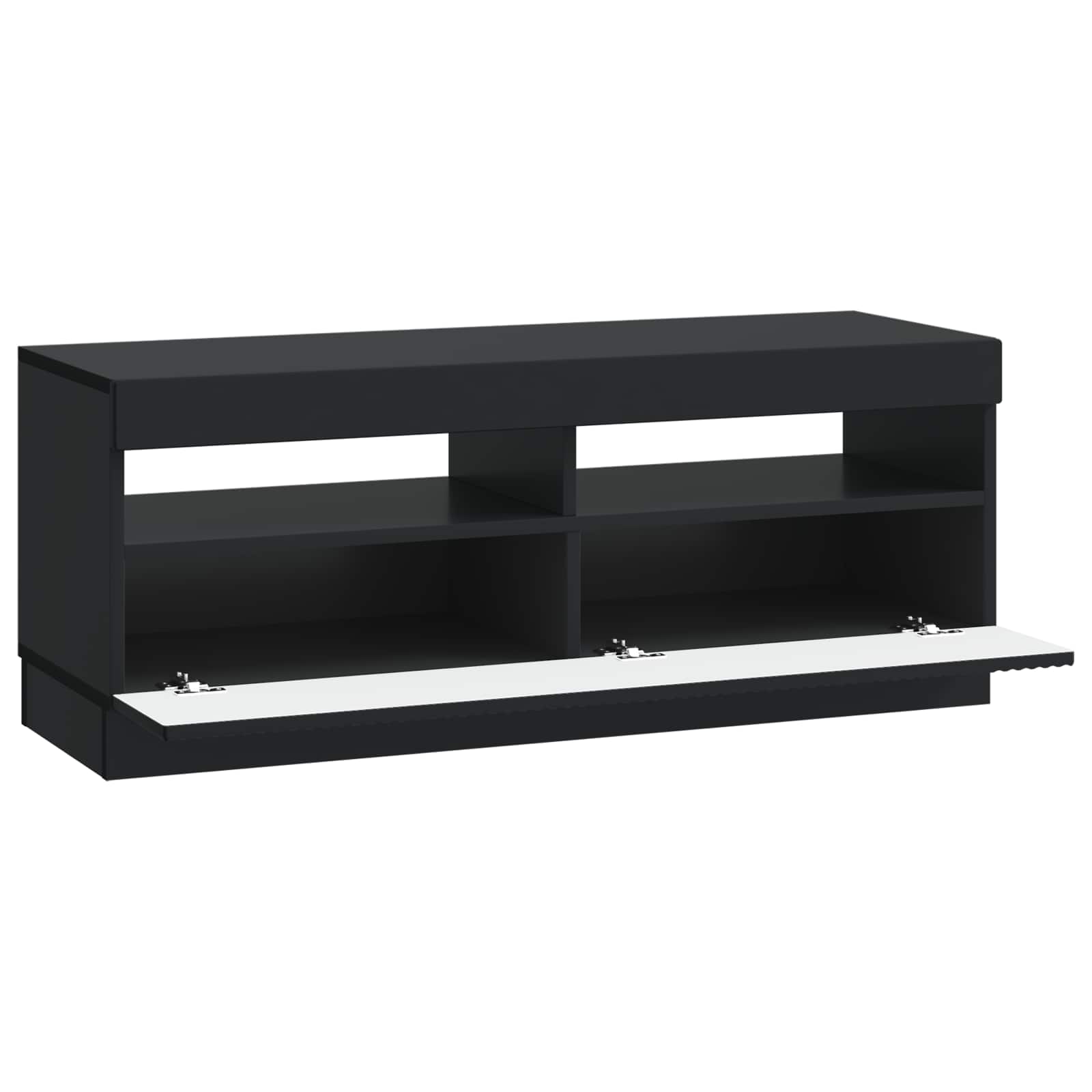 LED TV-kaappi Musta Tekninen puu - Image 3