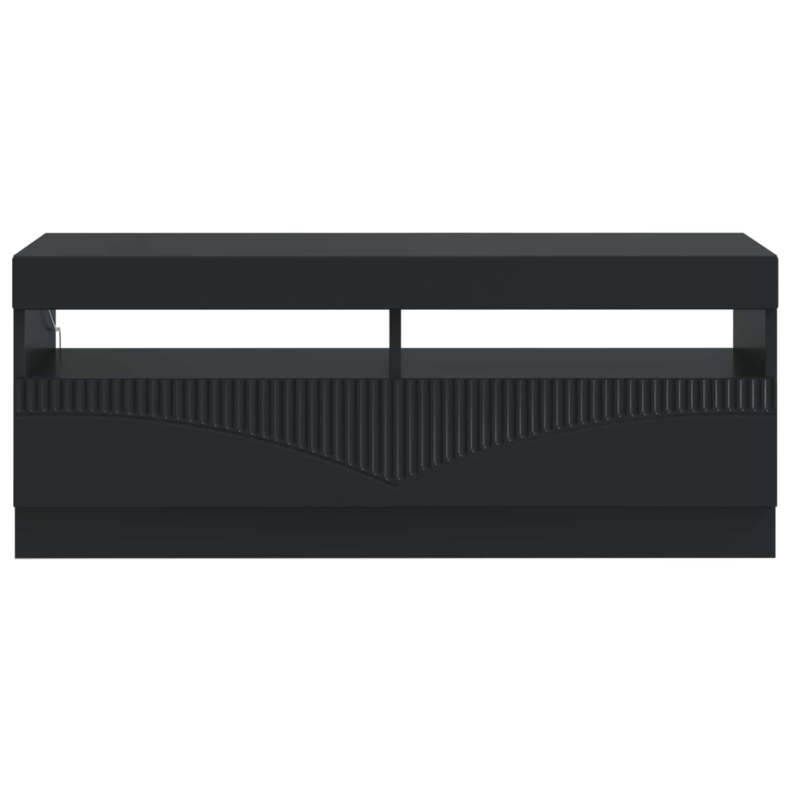 LED TV-kaappi Musta Tekninen puu - Image 4