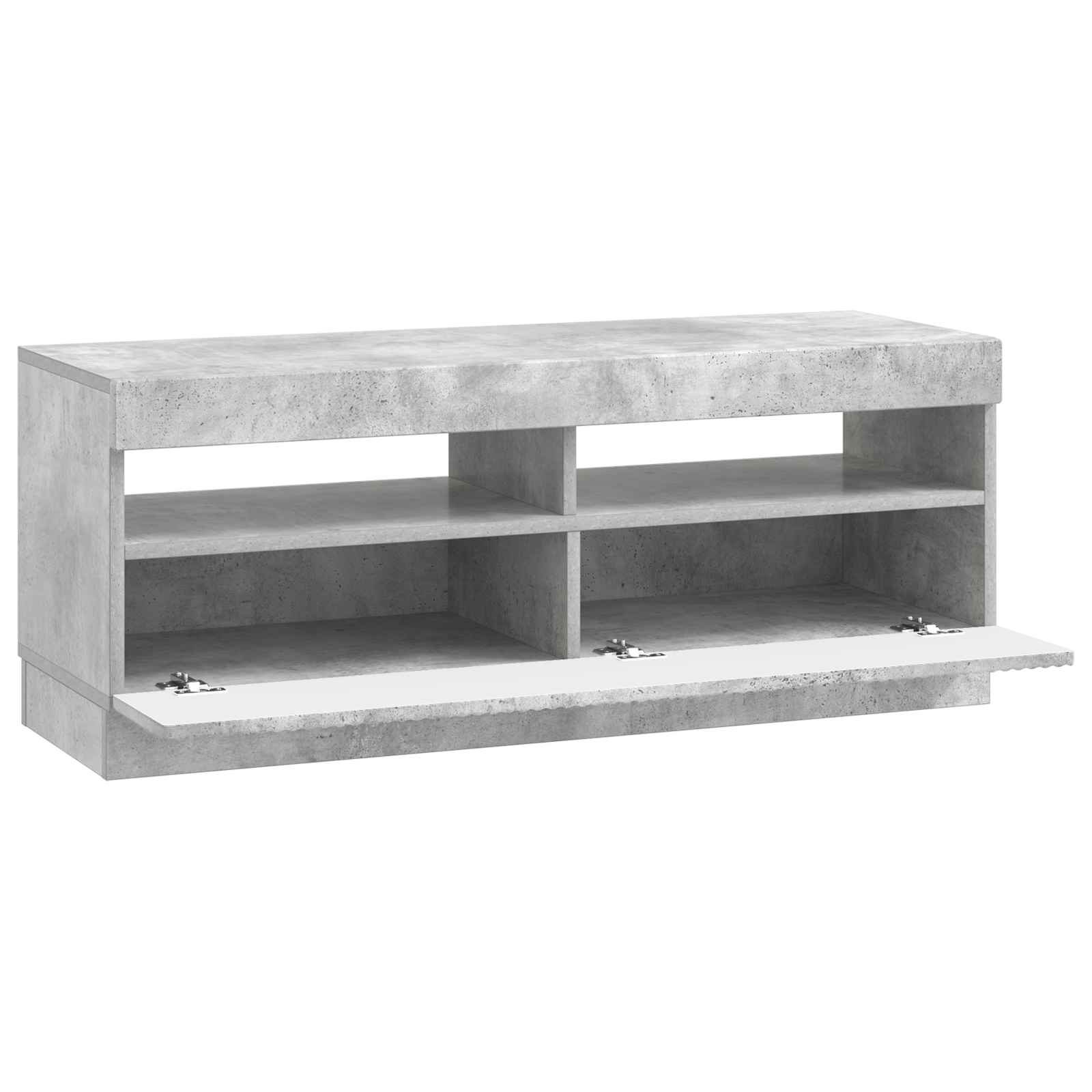 LED TV-kaappi Betoninharmaa Tekninen puu - Image 3