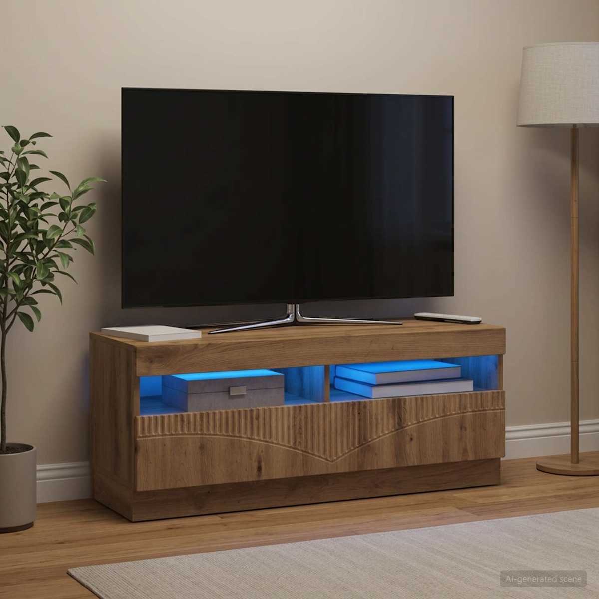 LED TV-skab Konstrueret træ - Billede 4