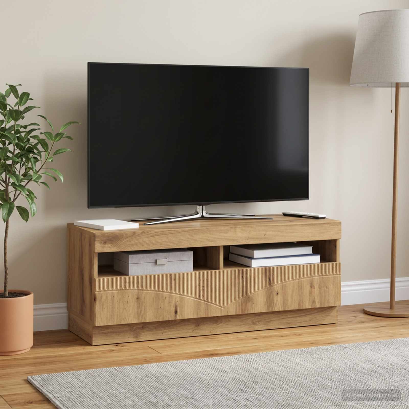 LED TV-kaappi Artisaanitammi Tekninen puu