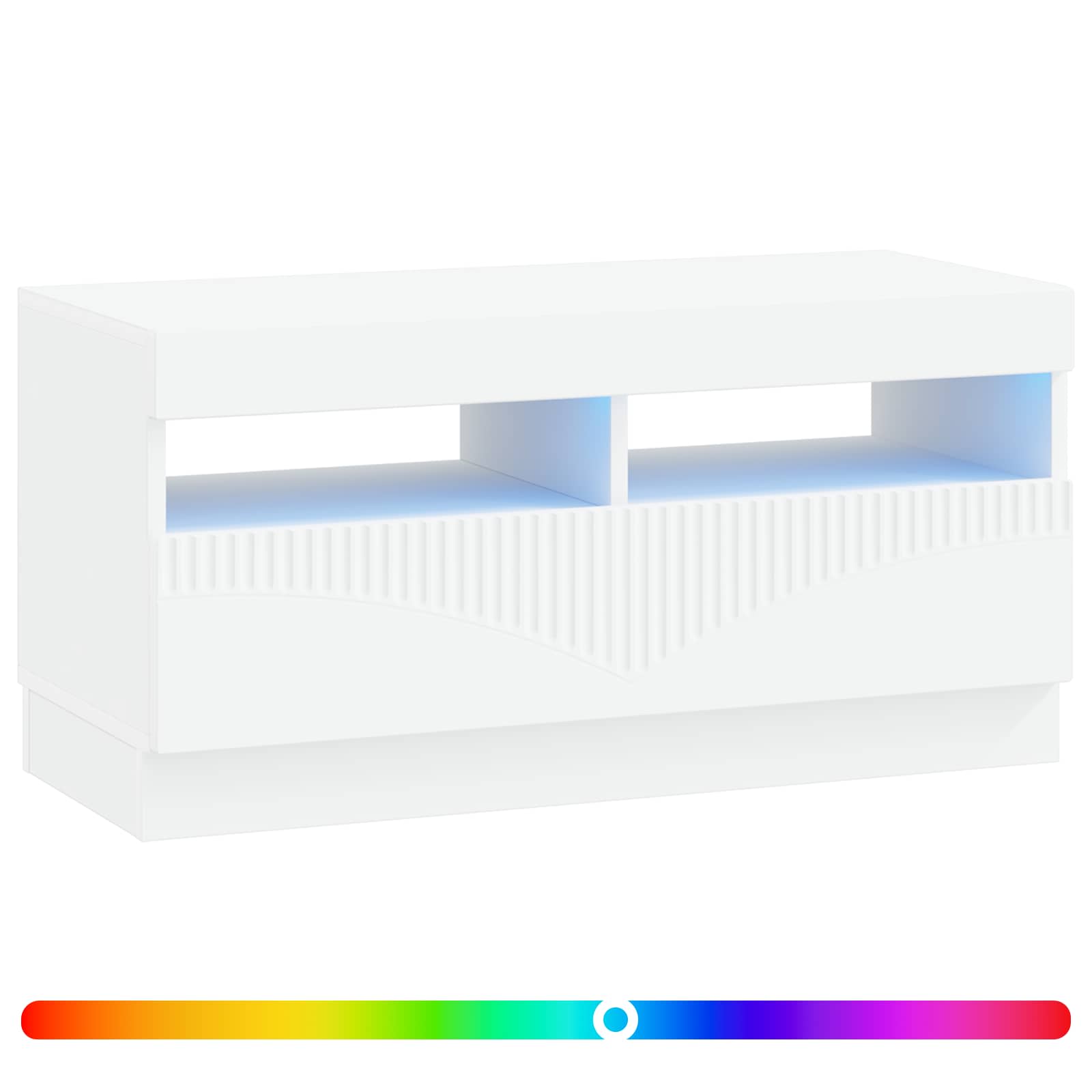 LED TV-kaappi valkoinen Tekninen puu - Image 2