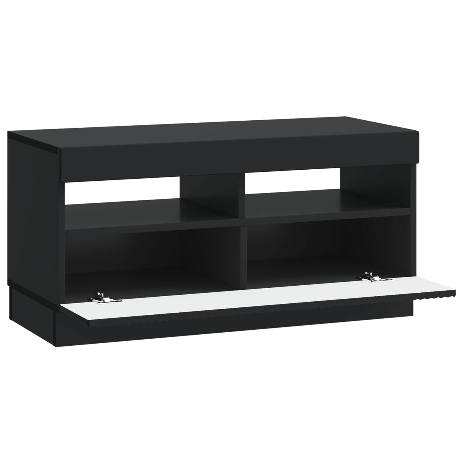 LED TV-kaappi Musta Tekninen puu - Image 3