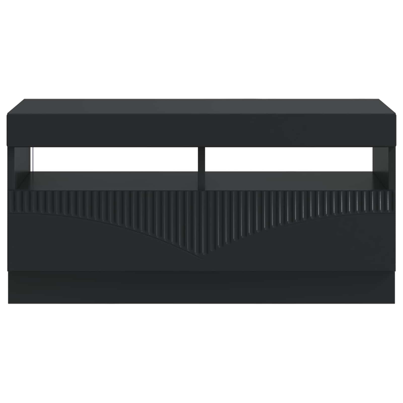 LED TV-kaappi Musta Tekninen puu - Image 4