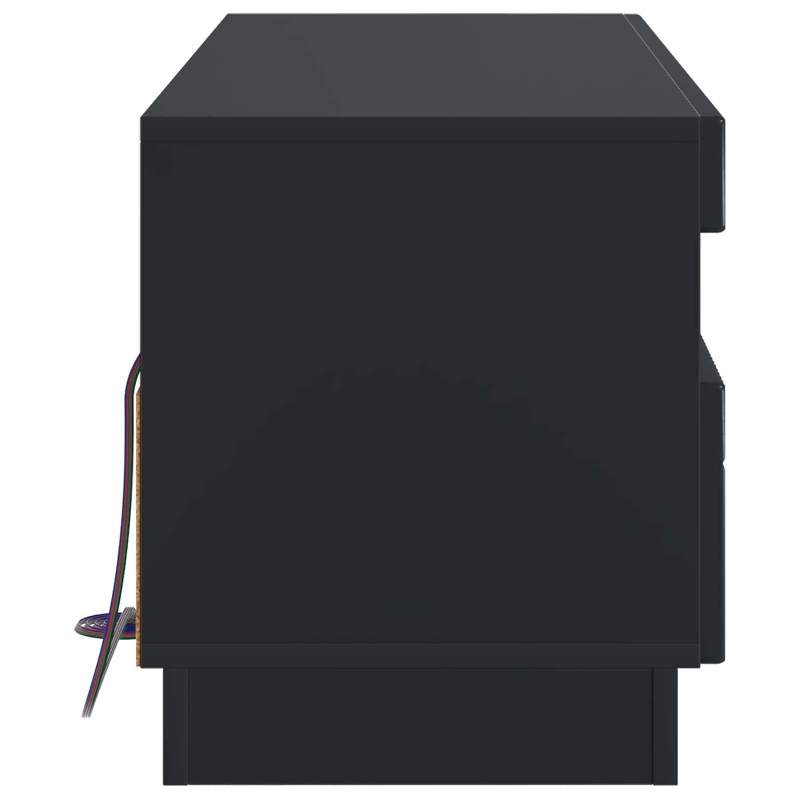 LED TV-kaappi Musta Tekninen puu - Image 5