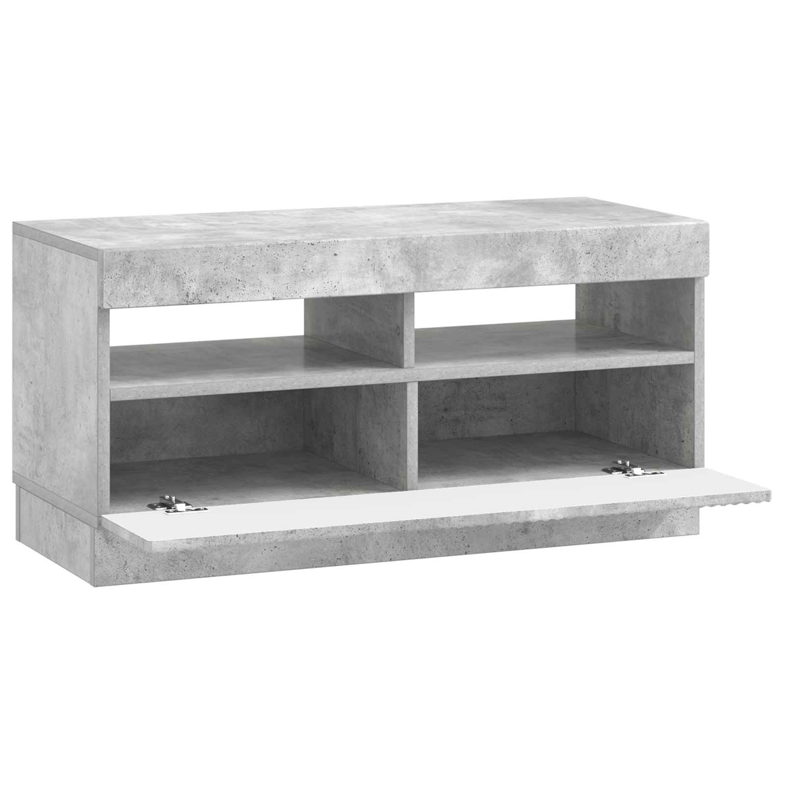 LED TV-kaappi Betoninharmaa Tekninen puu - Image 3