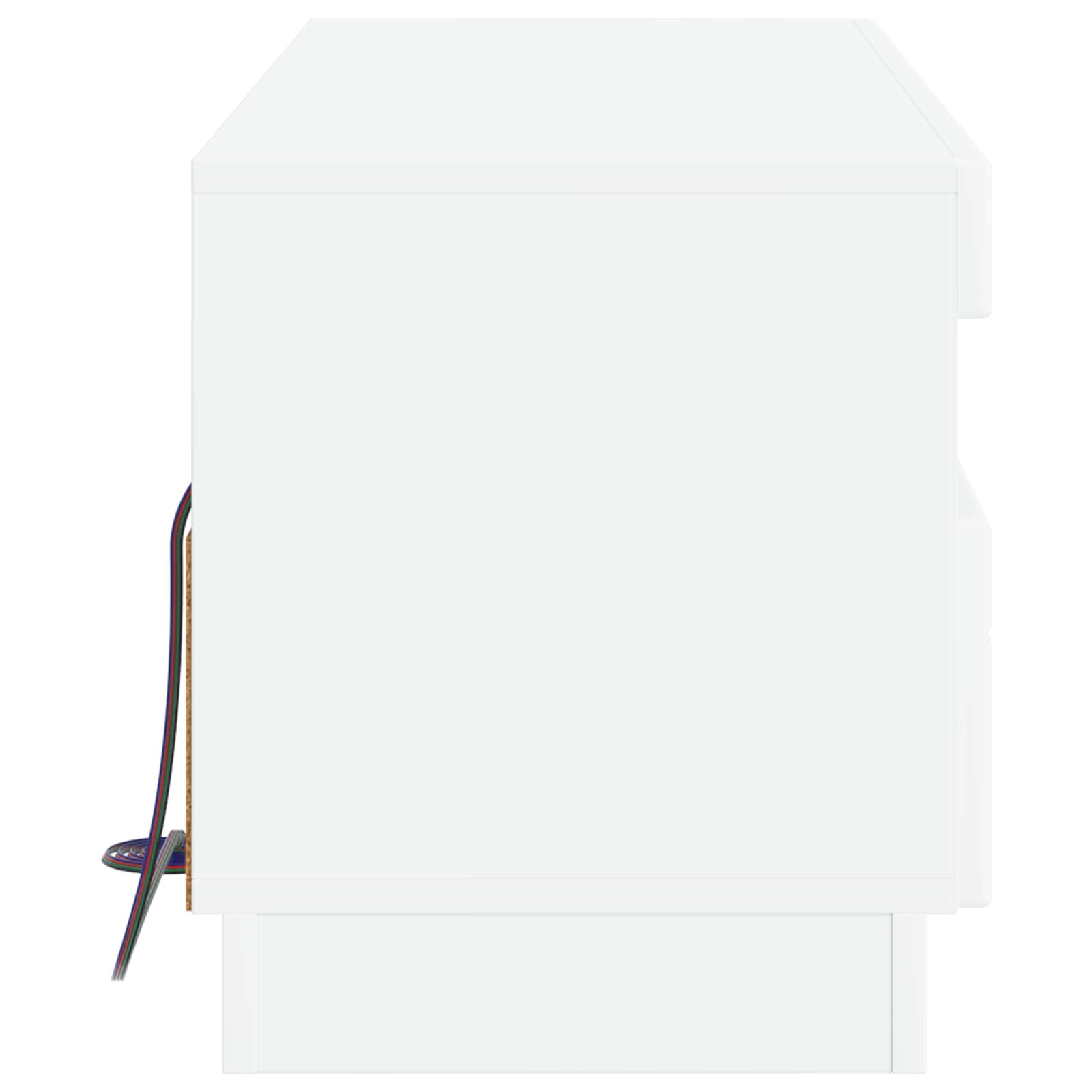 LED TV-kaappi Korkeakiiltoinen valkoinen Tekninen puu - Image 5