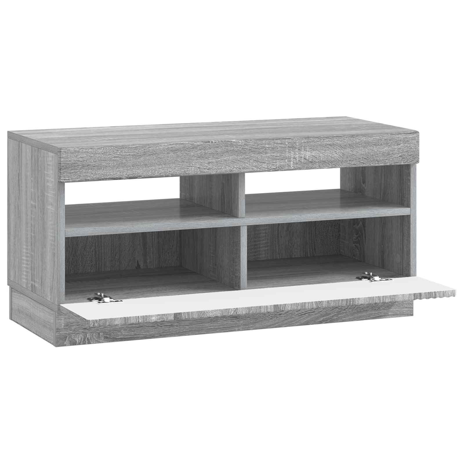 LED TV-kaappi Harmaa Sonoma Tekninen puu - Image 3