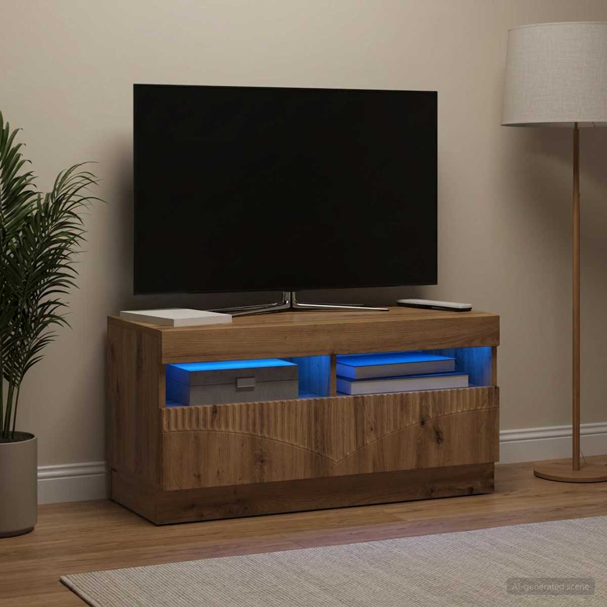 LED TV-skab Konstrueret træ