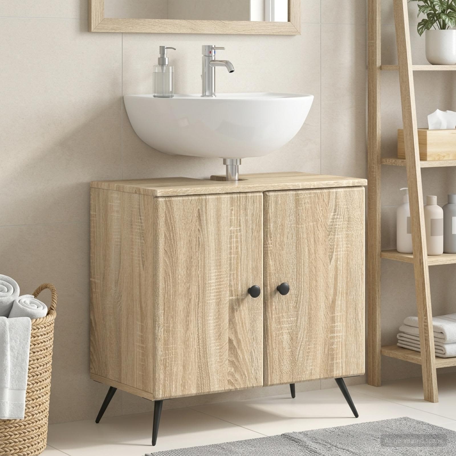 Kylpyhuoneen allaskaappi BREDA Sonoma-tammi 59,5 x 31,5 x 59 cm