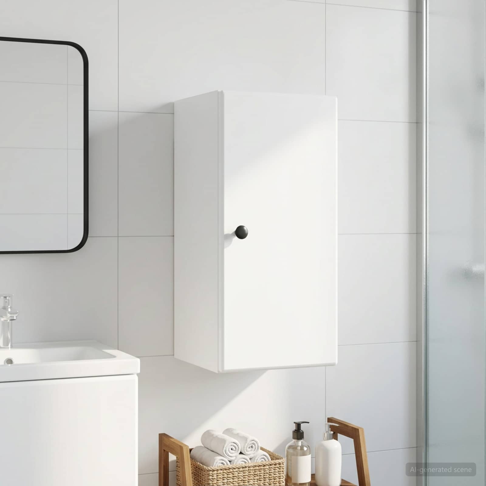 vidaXL Badrumsväggskåp BREDA Vit 30 x 31 x 59 cm Konstruerat trä