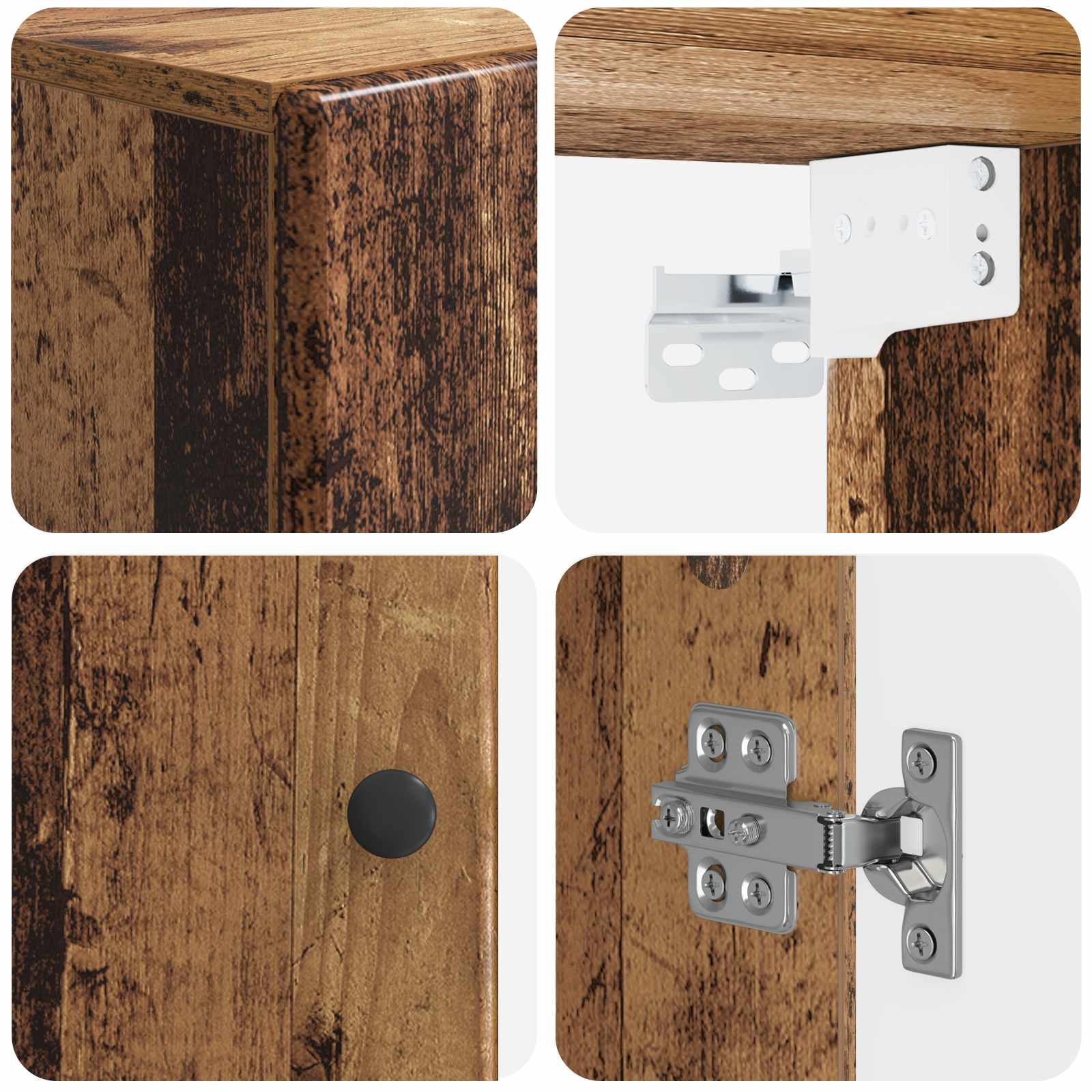 Armario de pared para baño BREDA Madera envejecida 7