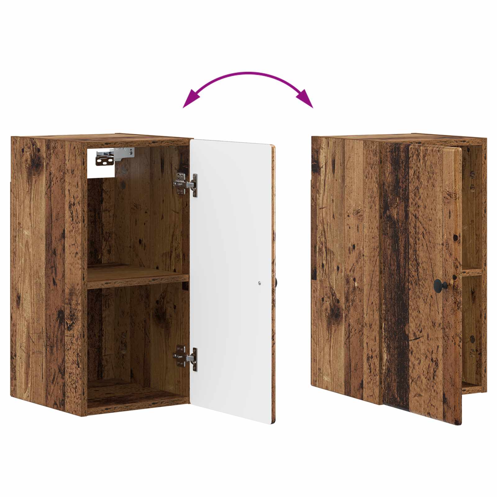 Armario de pared para baño BREDA Madera envejecida 8
