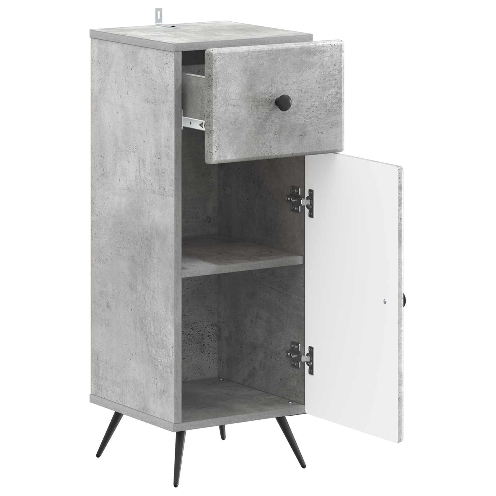 vidaXL Badkamer Opbergkast BREDA Betongrijs 30 x 31 x 80 cm