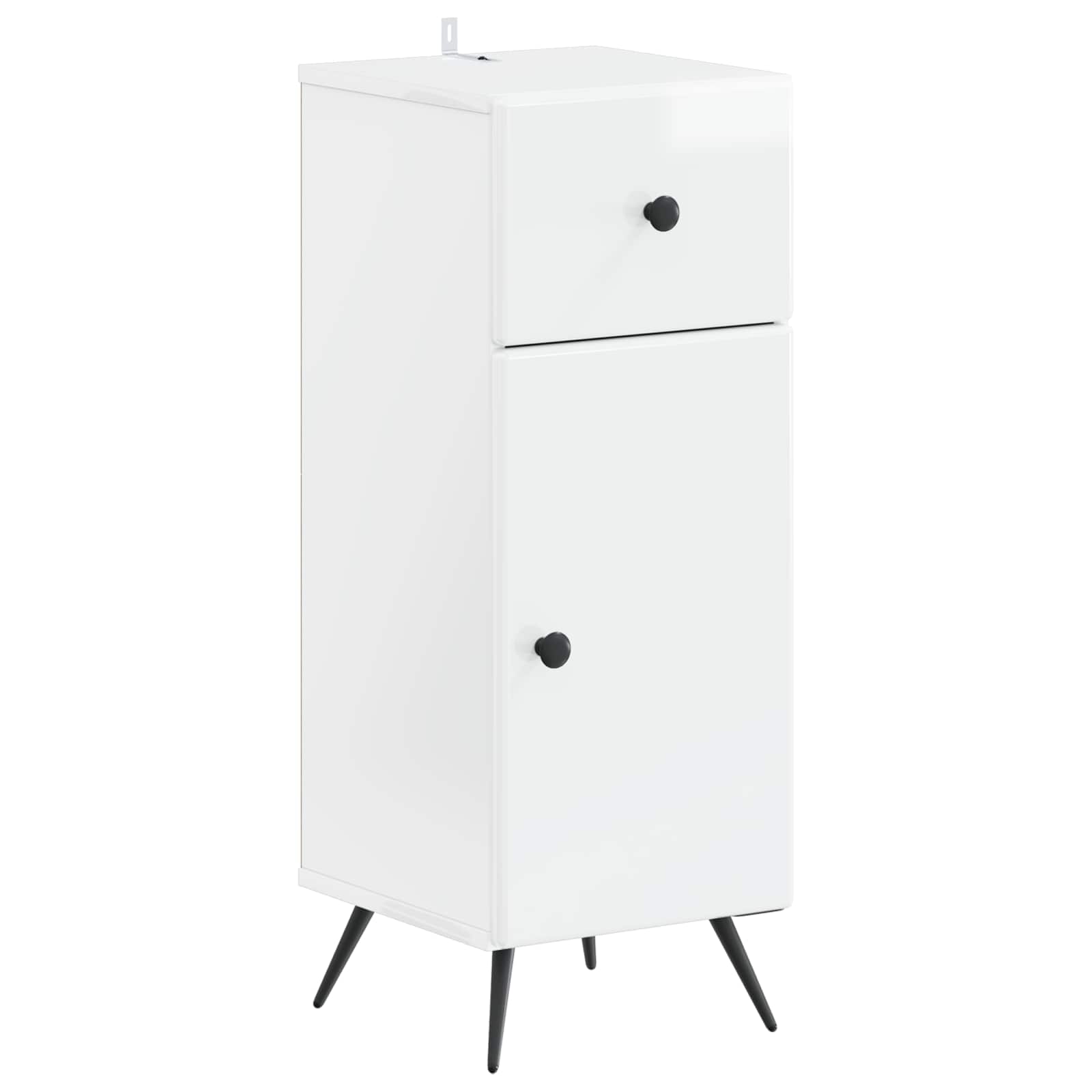 vidaXL Badkamer Opbergkast BREDA Hoogglans Wit 30 x 31 x 80 cm