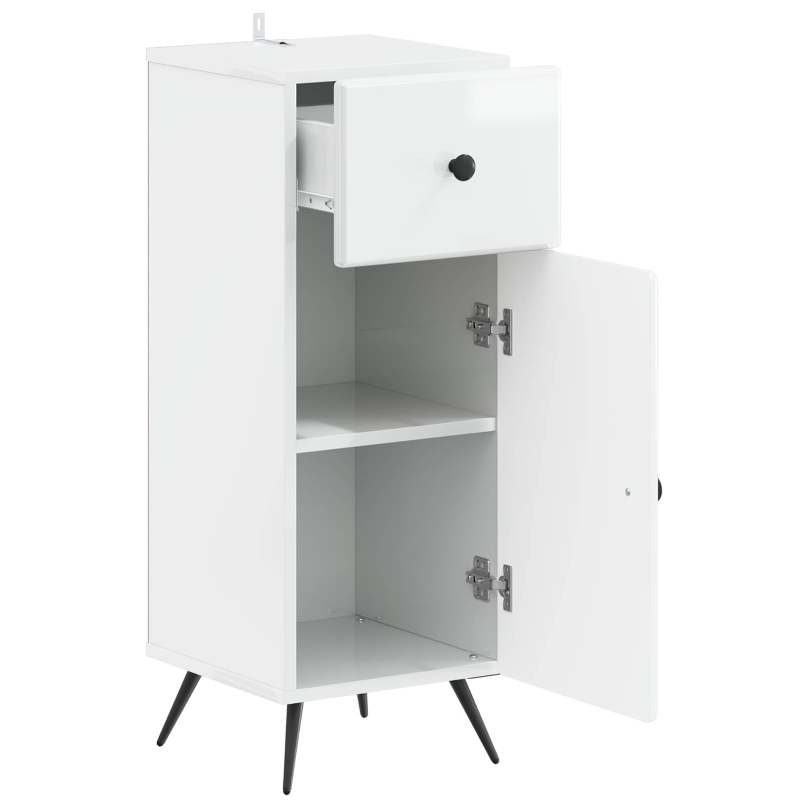 vidaXL Badkamer Opbergkast BREDA Hoogglans Wit 30 x 31 x 80 cm