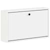vidaXL Seinale kinnitatav jalan&otilde;ude kapp BREDA 71 x 17 x 43 cm Valge