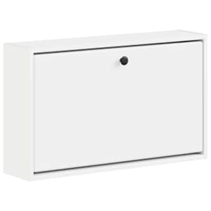 vidaXL Seinale kinnitatav jalan&otilde;ude kapp BREDA 71 x 17 x 43 cm Valge