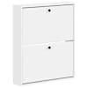 vidaXL Seinale kinnitatav jalan&otilde;ude kapp BREDA 71 x 17 x 86 cm Valge