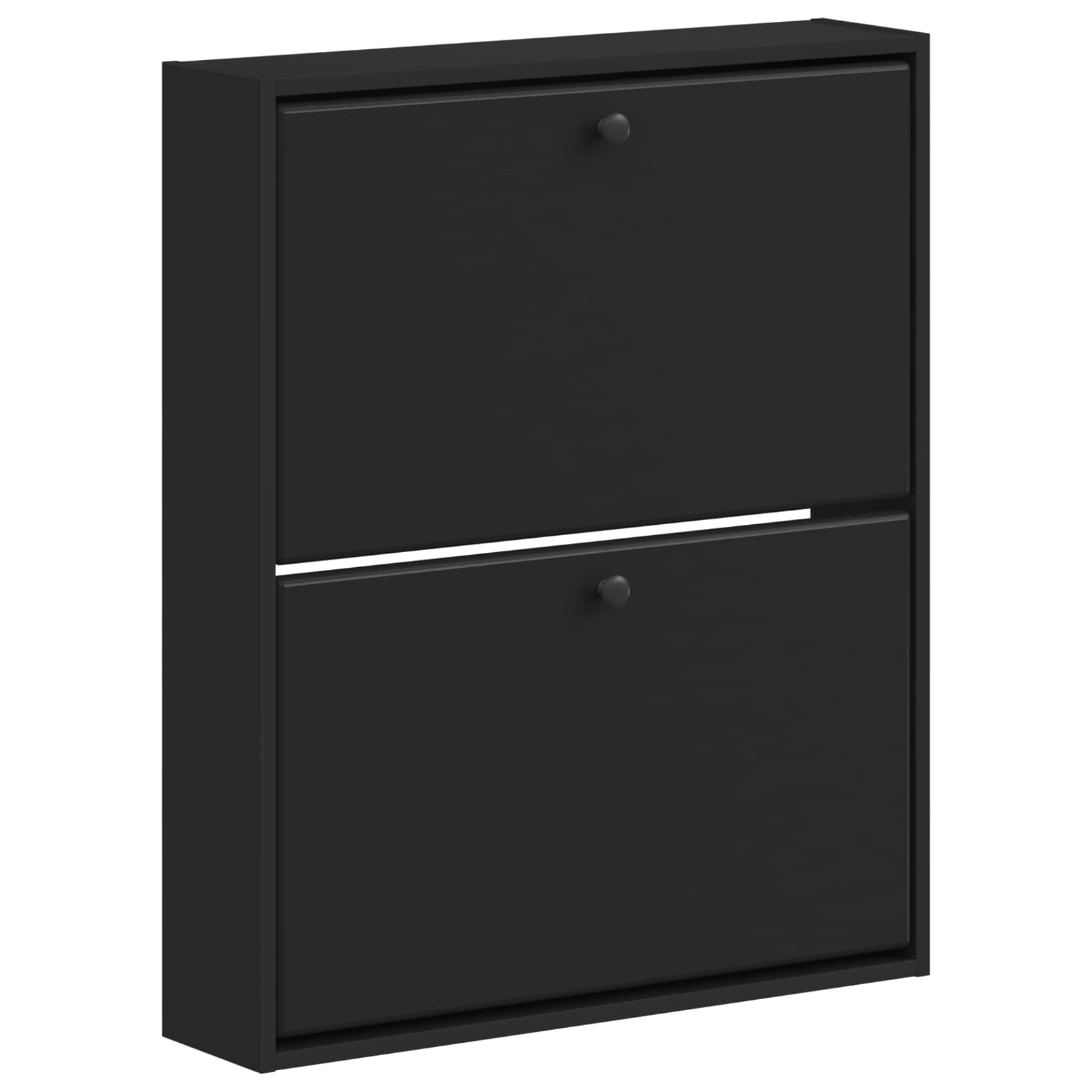 Wandgemonteerde Schoenkast BREDA 71 x 17 x 86 cm Bewerkt hout image 1