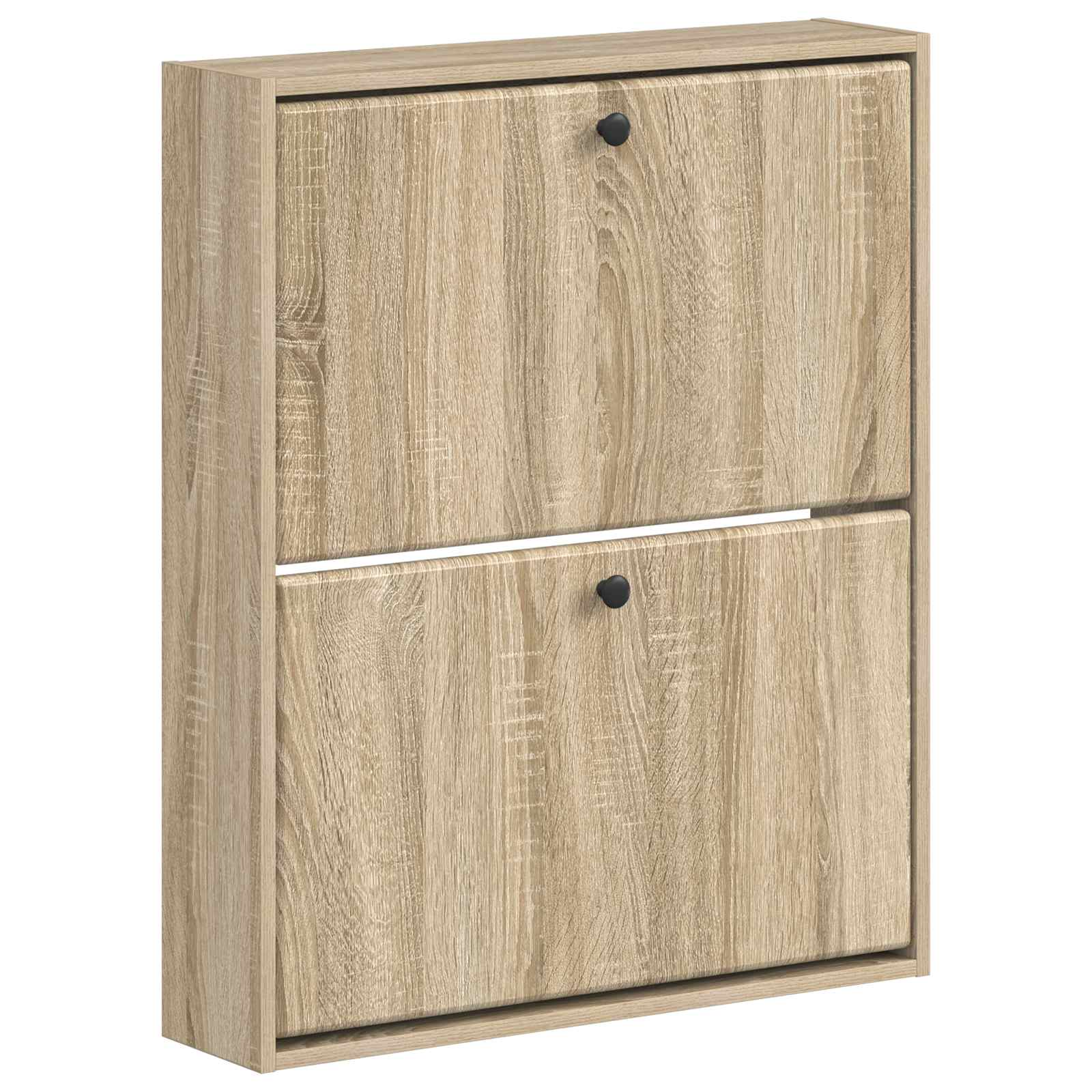 Wandgemonteerde Schoenkast BREDA 71 x 17 x 86 cm Bewerkt hout image 1