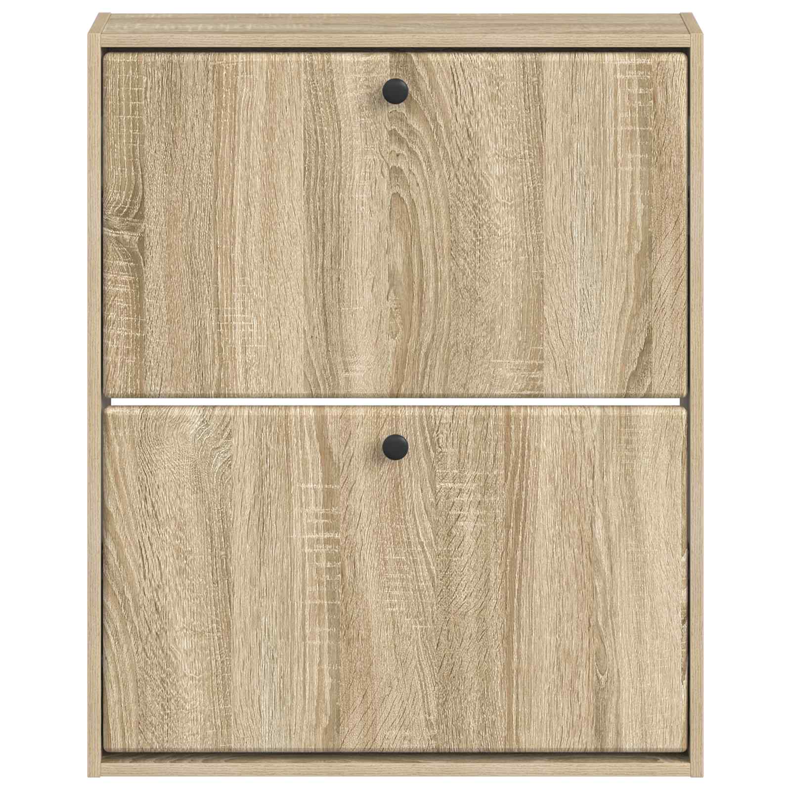 Wandgemonteerde Schoenkast BREDA 71 x 17 x 86 cm Bewerkt hout image 3
