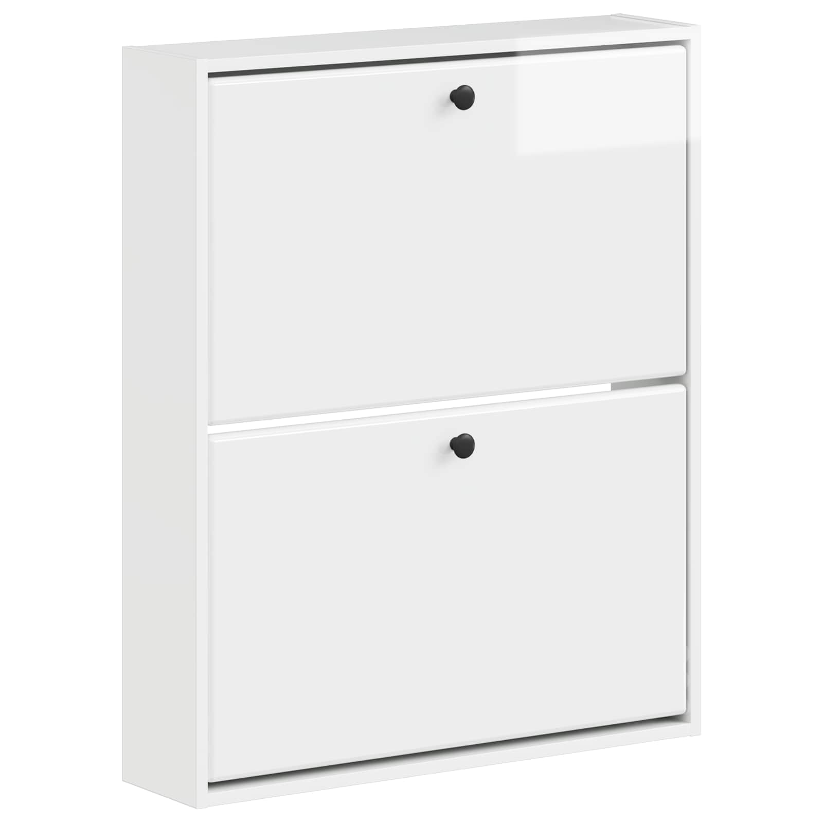 Wandgemonteerde Schoenkast BREDA 71 x 17 x 86 cm Bewerkt hout image 1