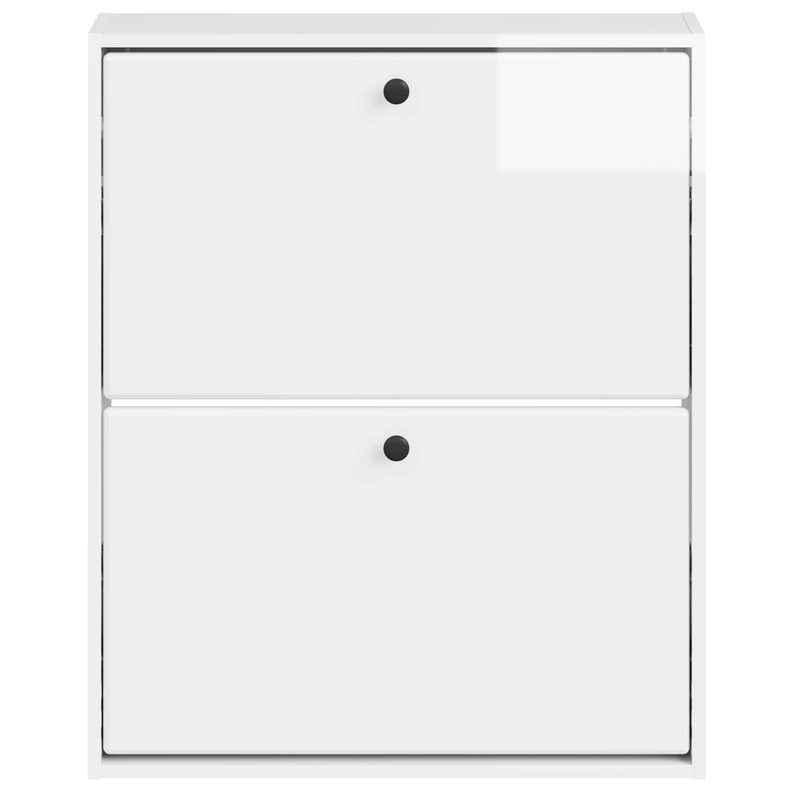 Wandgemonteerde Schoenkast BREDA 71 x 17 x 86 cm Bewerkt hout image 3