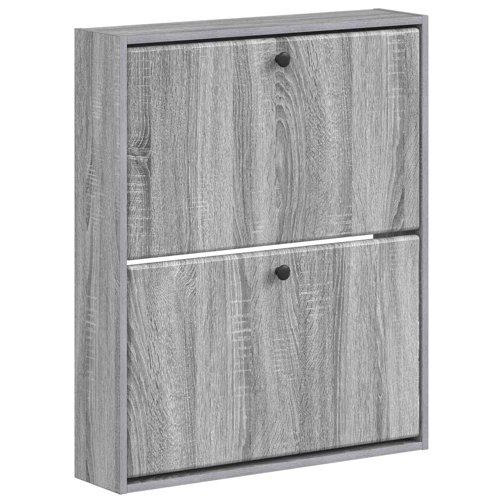 Wandgemonteerde Schoenkast BREDA 71 x 17 x 86 cm Bewerkt hout image 1