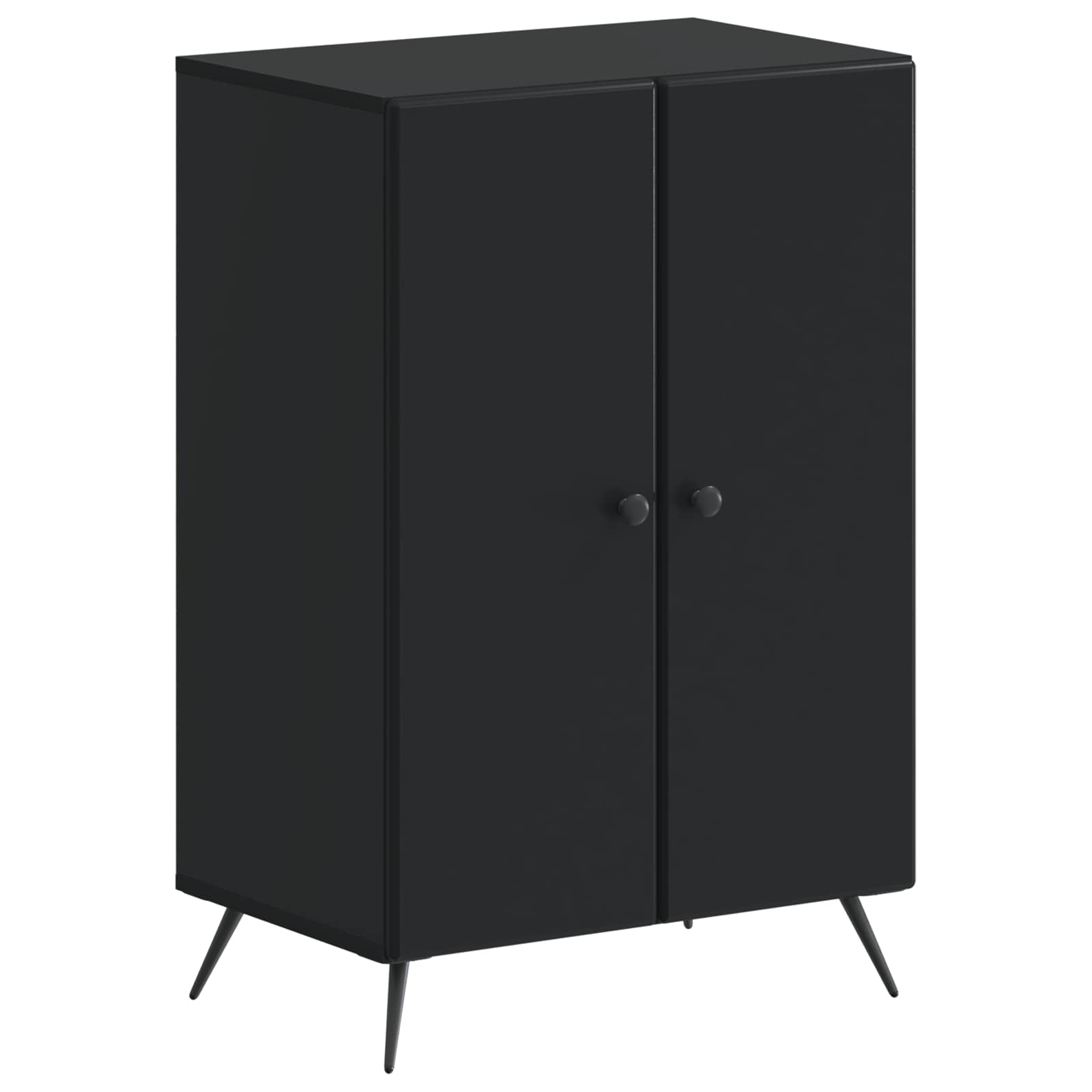 Schoenenkast BREDA 59,5 x 39,5 x 90 cm Bewerkt hout Zwart image 1