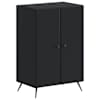 vidaXL Kinga kapp BREDA 59,5 x 39,5 x 90 cm Tehispuit Must