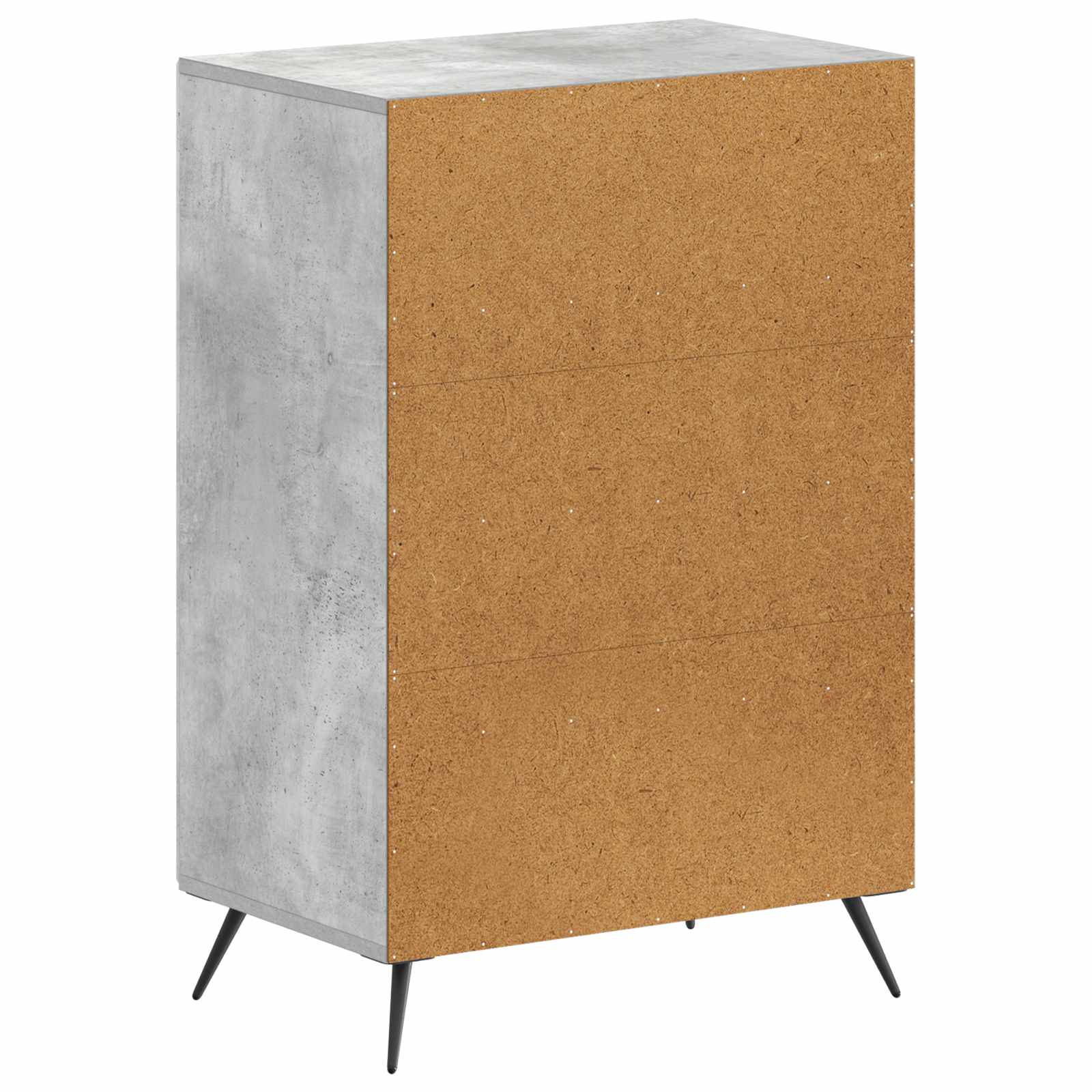 Schoenenkast BREDA 59,5 x 39,5 x 90 cm Bewerkt hout Betongrijs image 5