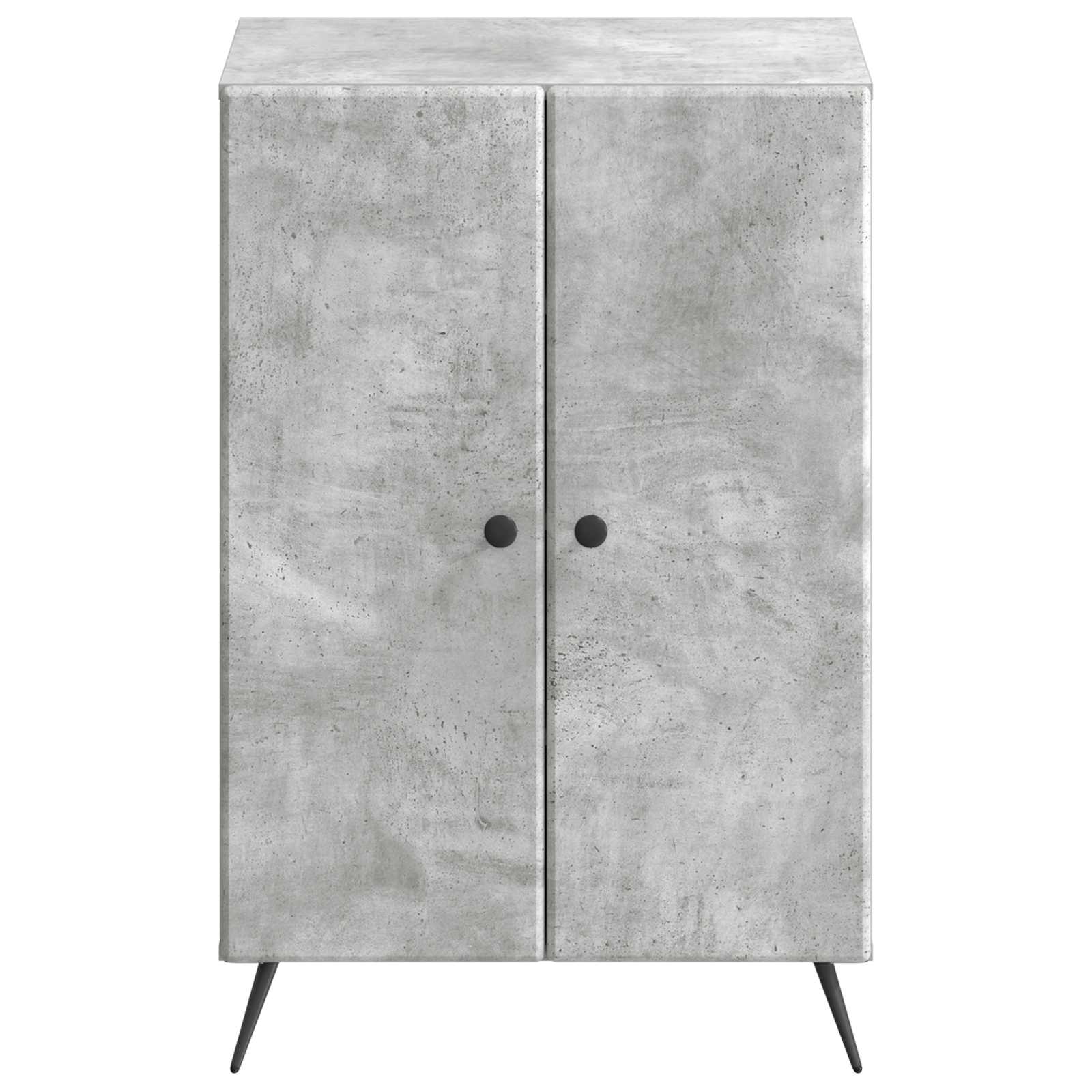 Schoenenkast BREDA 59,5 x 39,5 x 90 cm Bewerkt hout Betongrijs image 3