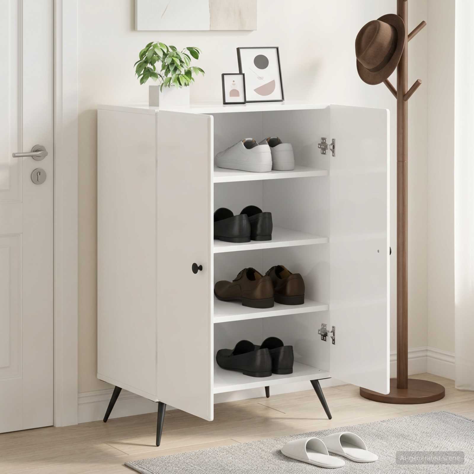 vidaXL Schoenenkast BREDA 59,5 x 39,5 x 90 cm Bewerkt hout
