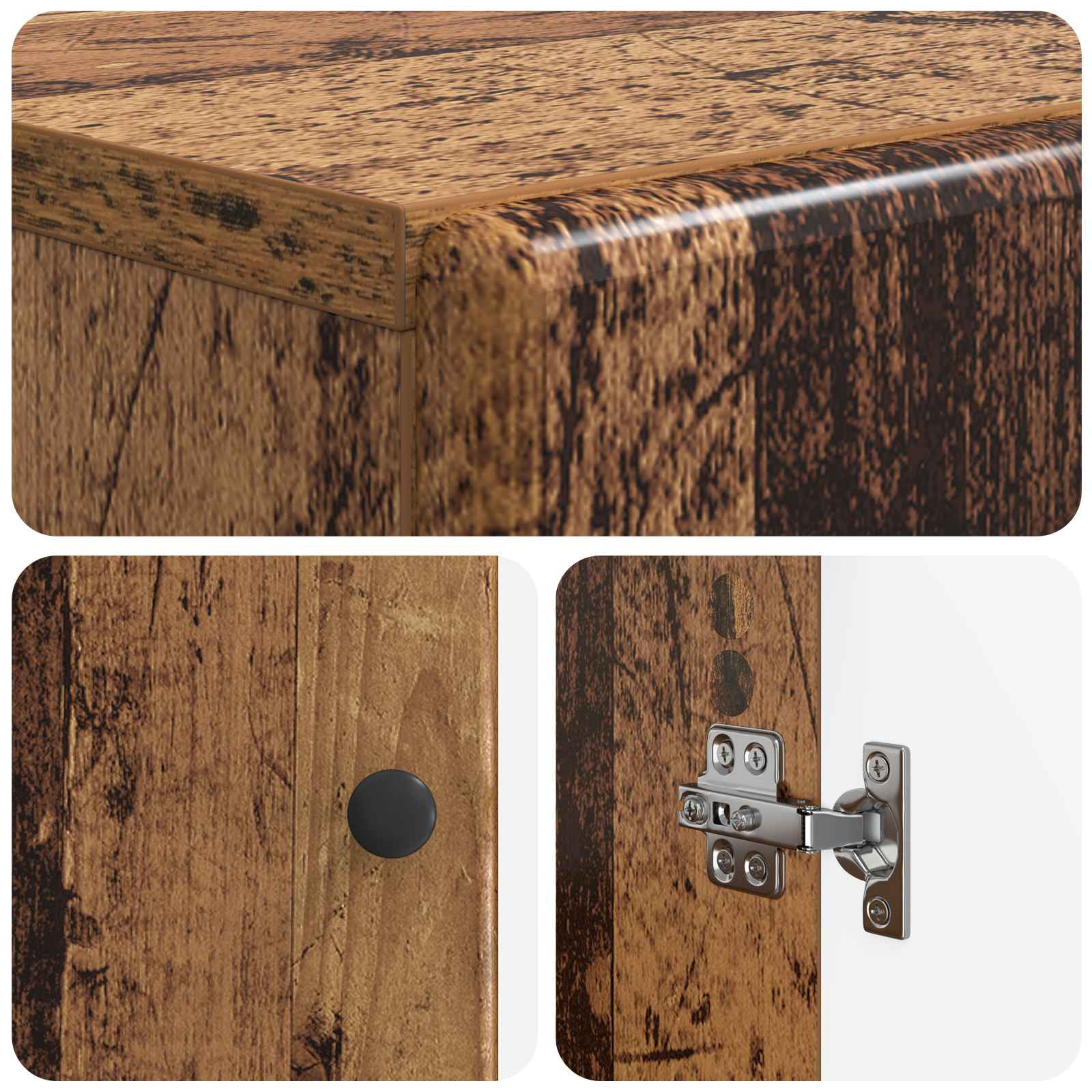 Schoenenkast BREDA 59,5 x 39,5 x 90 cm Bewerkt hout Oud hout image 6