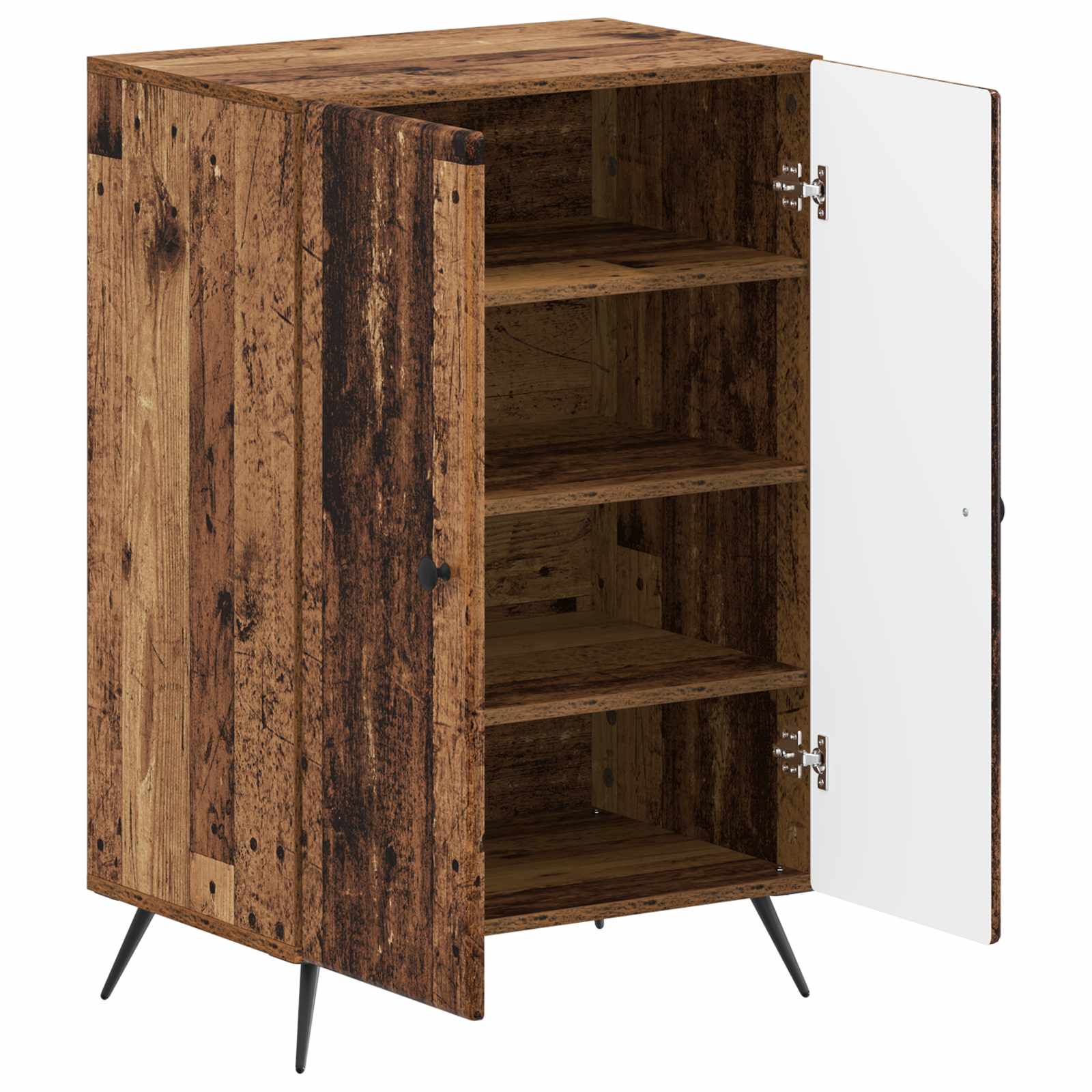 Schoenenkast BREDA 59,5 x 39,5 x 90 cm Bewerkt hout Oud hout image 2