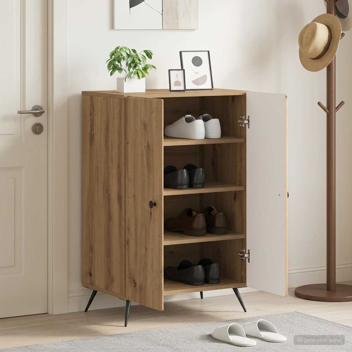 Sko skab BREDA 59,5 x 39,5 x 90 cm Konstrueret træ
