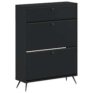 vidaXL Kinga kapp BREDA 78 x 24 x 103 cm Tehispuit Must