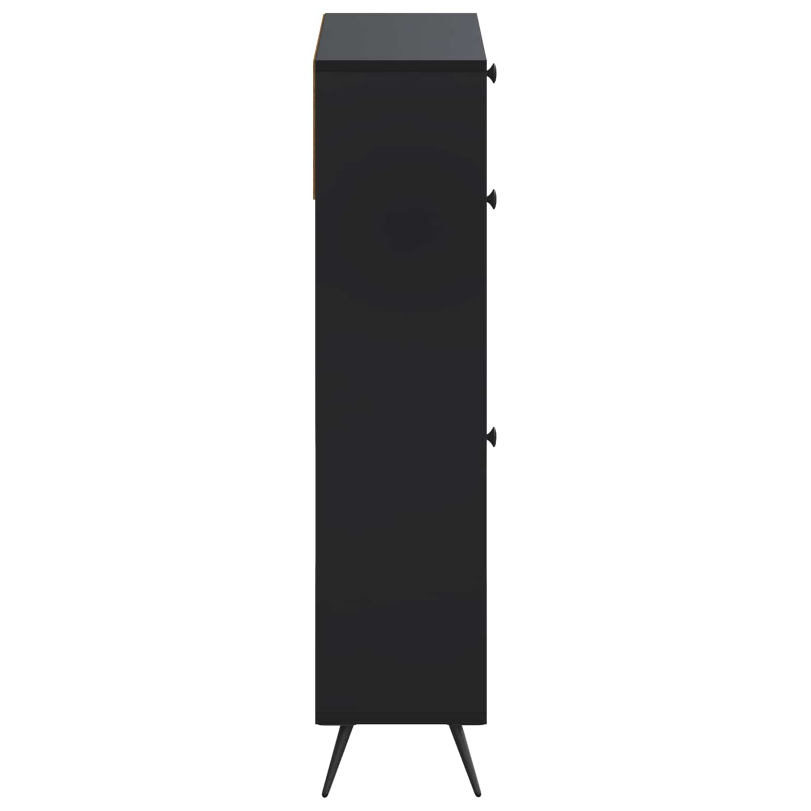 Schoenenkast BREDA 78 x 24 x 103 cm Bewerkt hout Zwart image 4