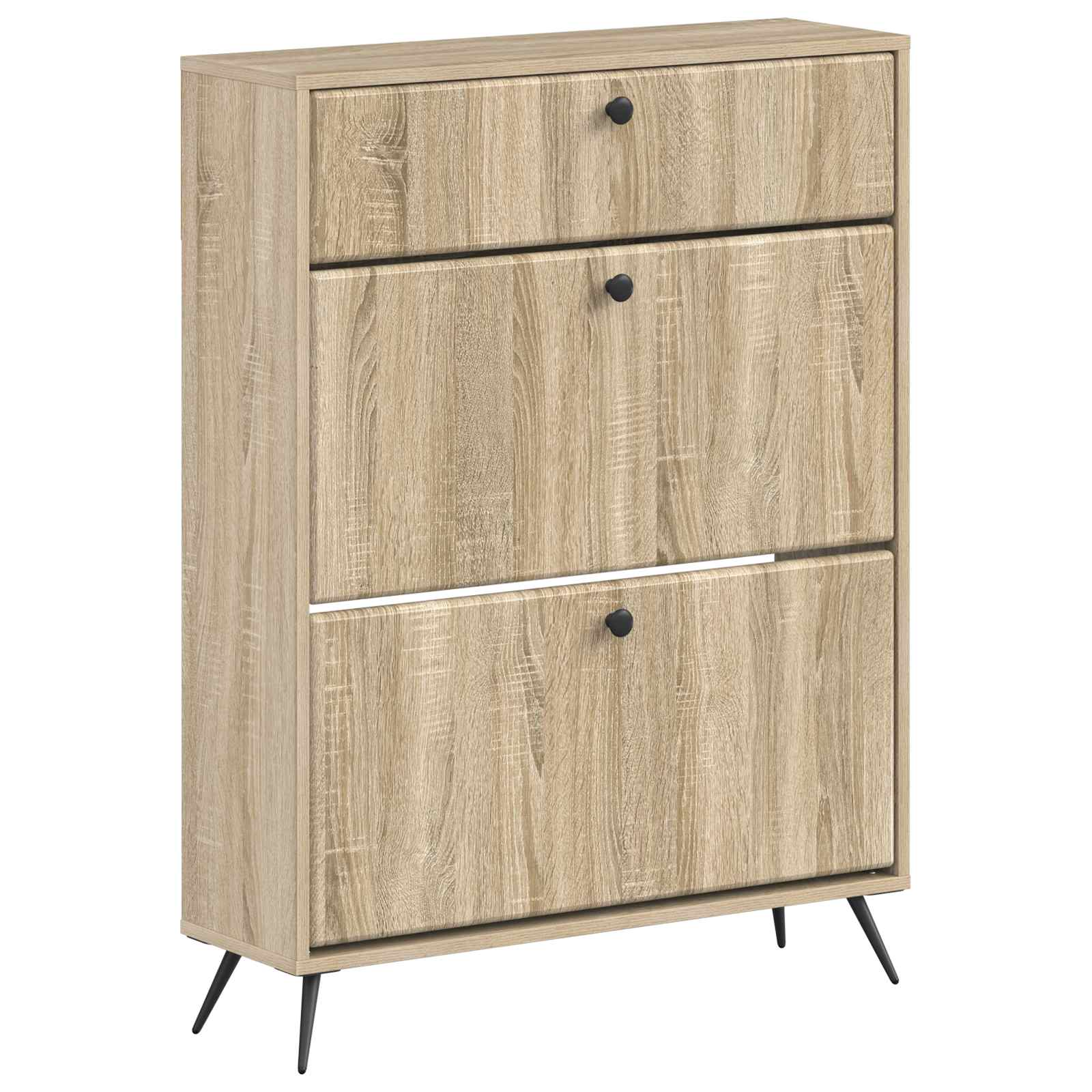 Schoenenkast BREDA 78 x 24 x 103 cm Bewerkt hout Sonoma Eiken image 1