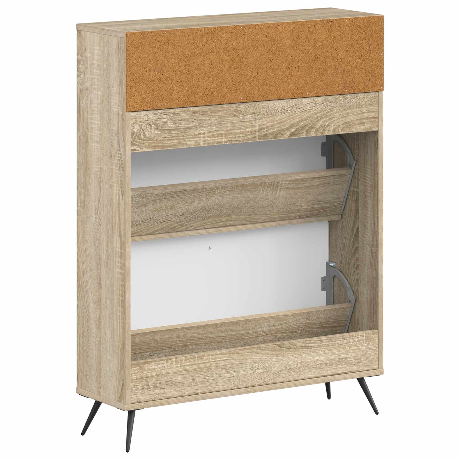 Schoenenkast BREDA 78 x 24 x 103 cm Bewerkt hout Sonoma Eiken image 5
