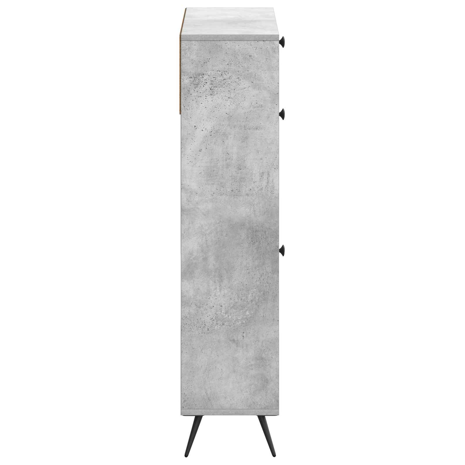 Schoenenkast BREDA 78 x 24 x 103 cm Bewerkt hout Betongrijs image 4