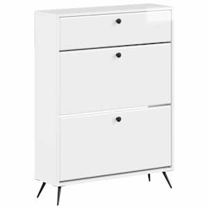 vidaXL Kinga kapp BREDA 78 x 24 x 103 cm Tehispuit K&otilde;rgl&auml;ikega valge
