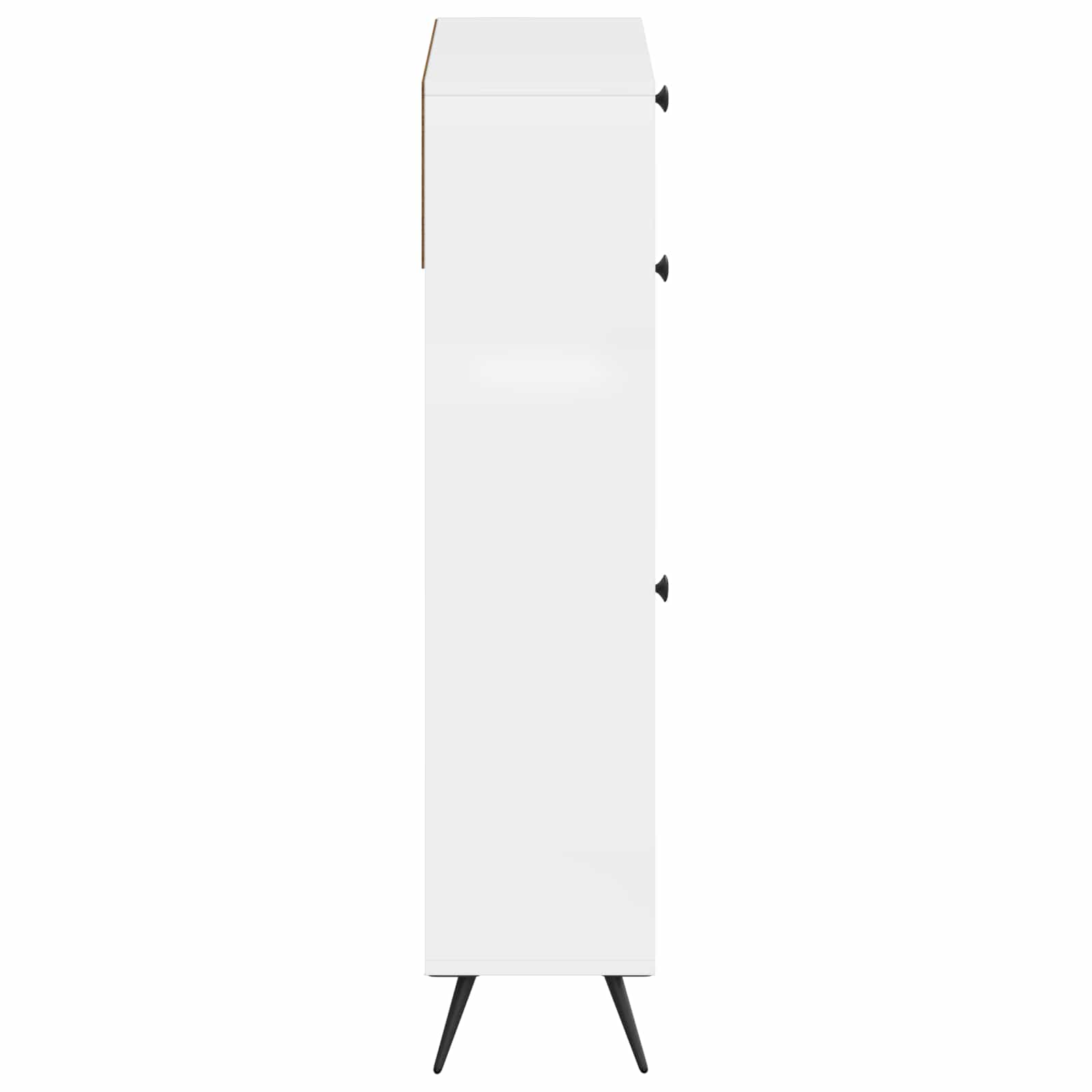 Schoenenkast BREDA 78 x 24 x 103 cm Bewerkt hout Hoogglans Wit image 4