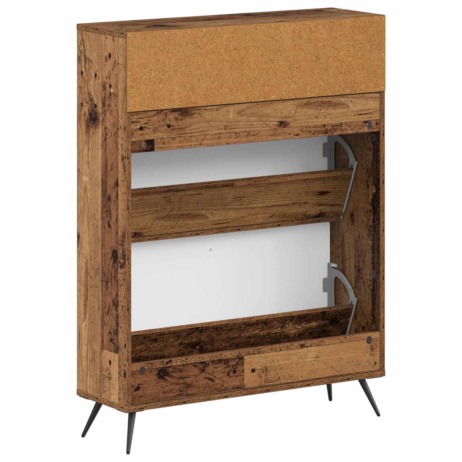 Schoenenkast BREDA 78 x 24 x 103 cm Bewerkt hout Oud hout image 5