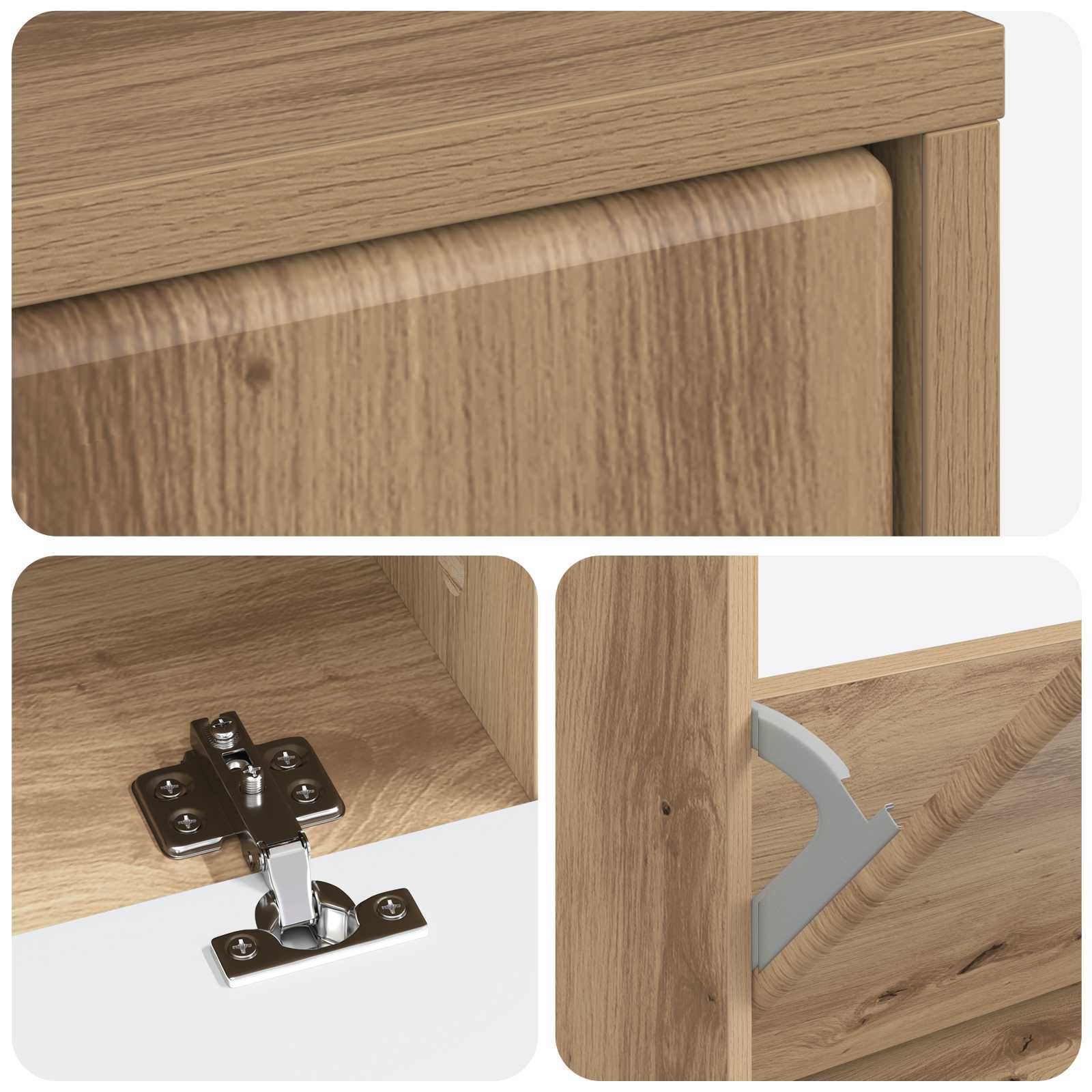 Schoenenkast BREDA 78 x 24 x 103 cm Bewerkt hout image 6