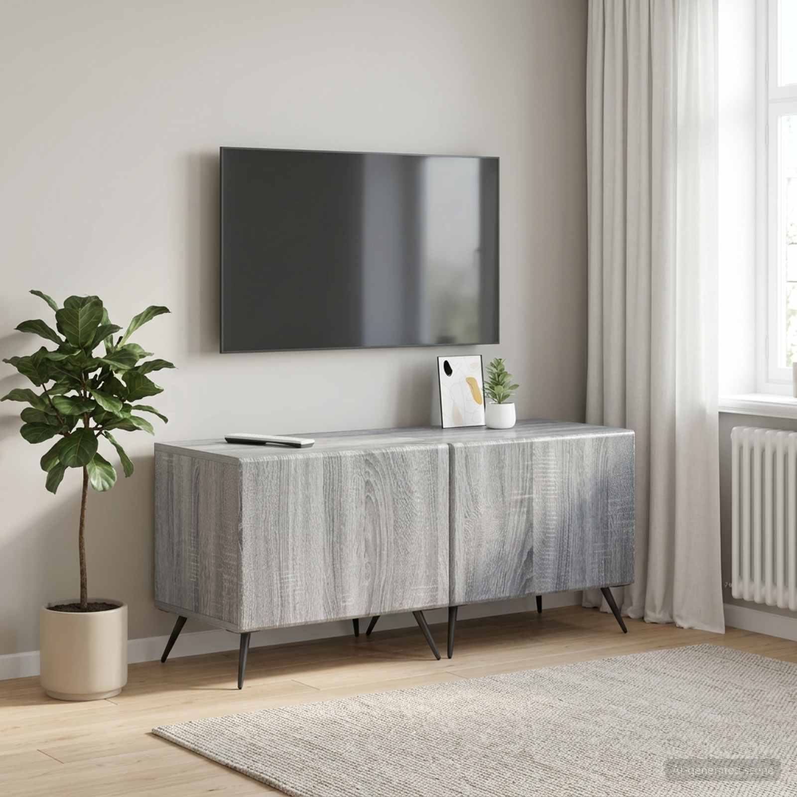vidaXL Tv-meubel Grijs Sonoma Bewerkt hout