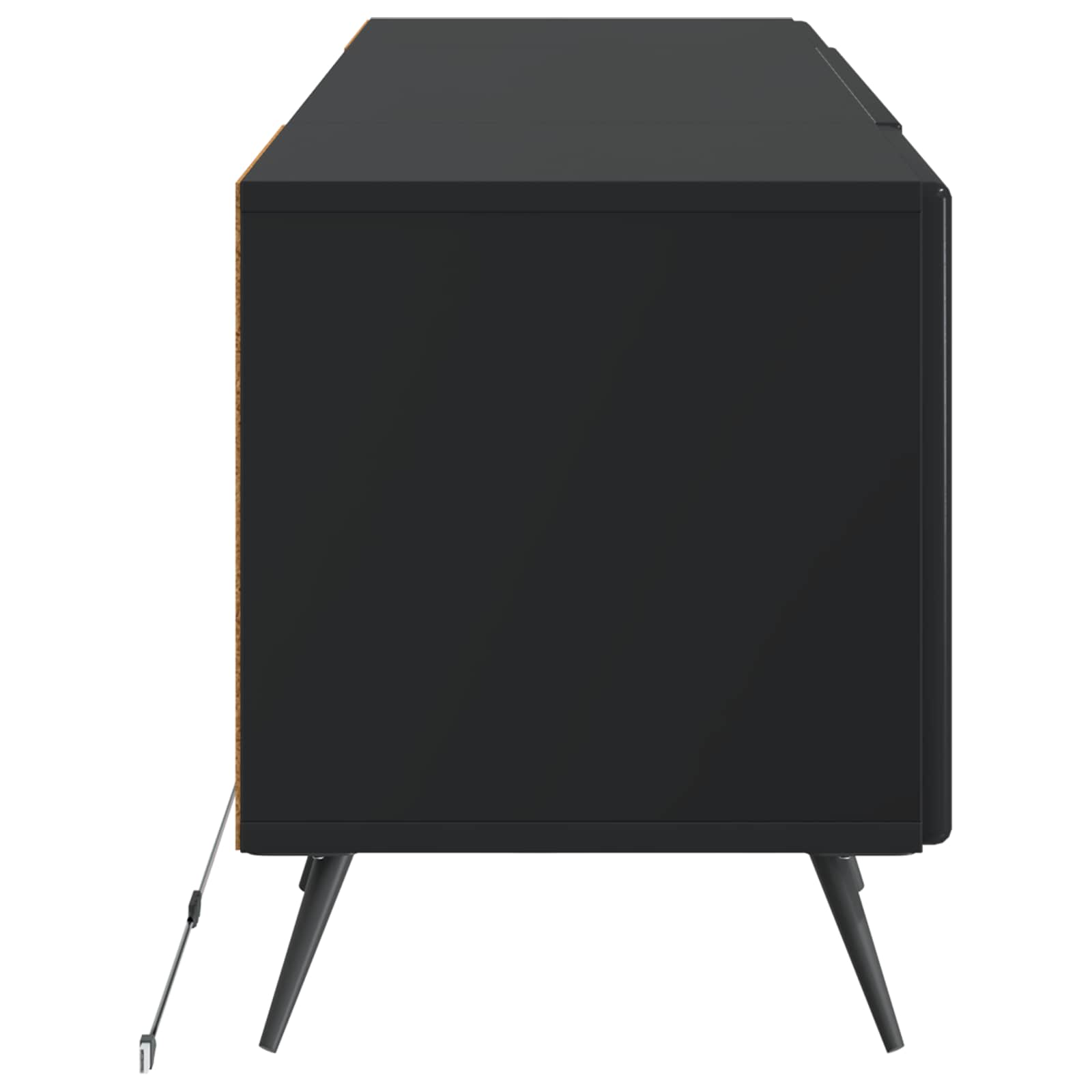 LED TV-kaappi Musta Tekninen puu - Image 5